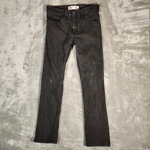 Levi's 511 Jeans Women's 16 Reg 28X29 (Tag 28X28) Black Ankle Stretch Slim Denim